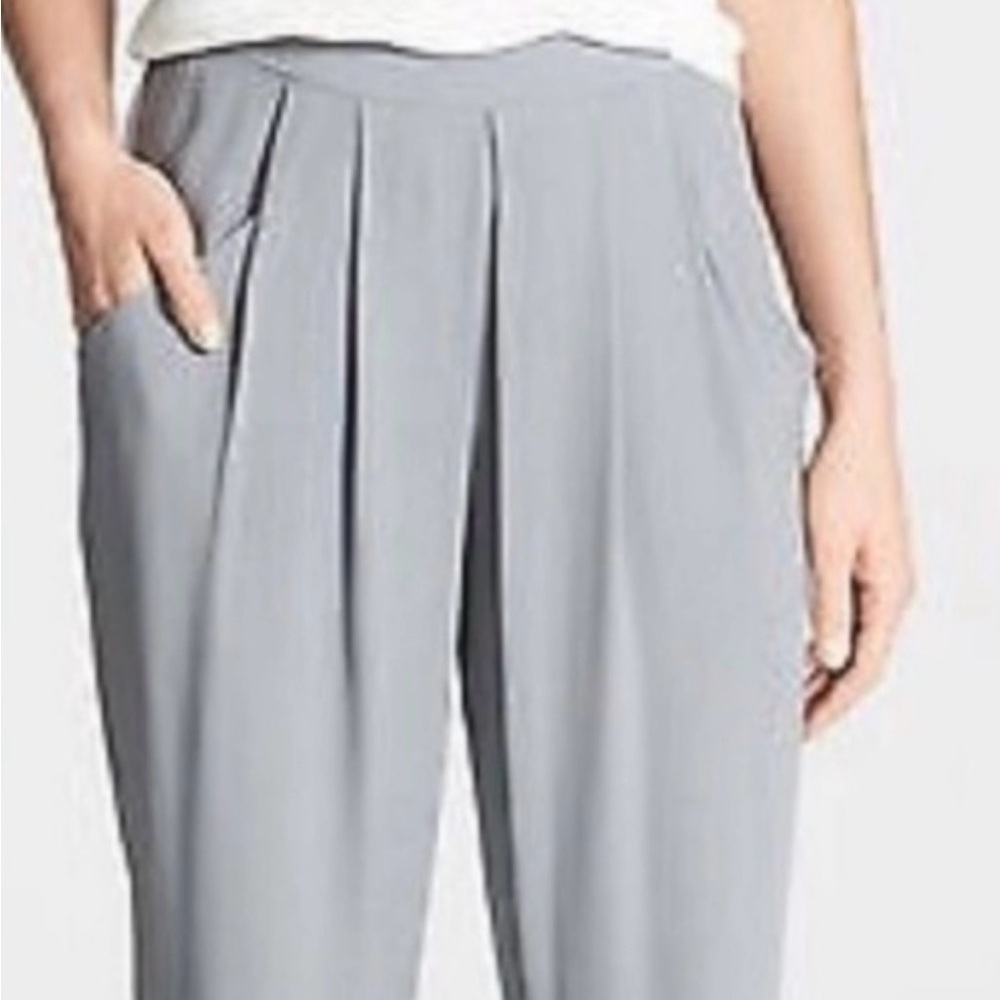 Eileen Fischer 100% Silk Georgette Crepe Pants.